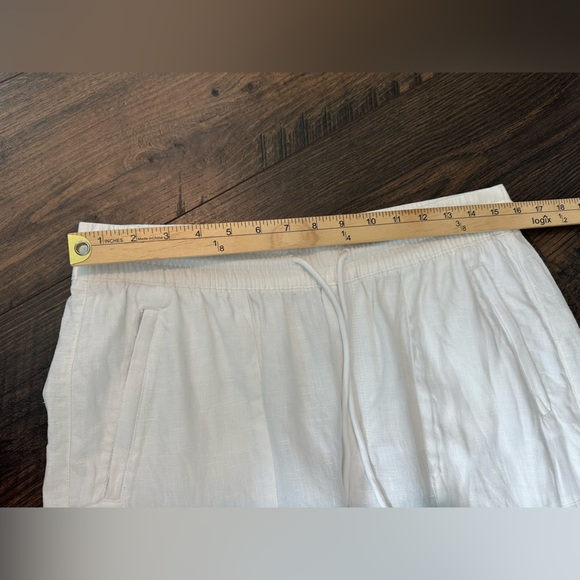 Athleta Women’s Retreat Linen High Rise Wide Leg Pant Calla Lily White Size 10 - Picture 11 of 13